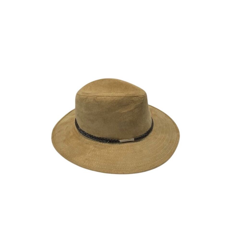 Scala Pronto-Outback Safari Hat Tan Braided Brown Accent Band
